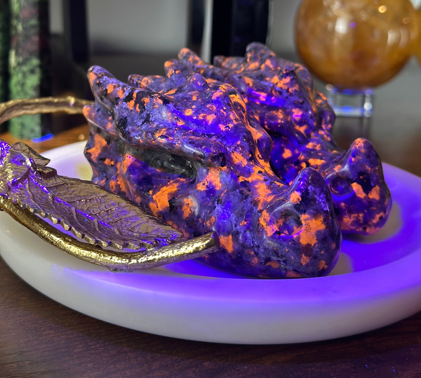 Yooperlite Dragon Head Carving