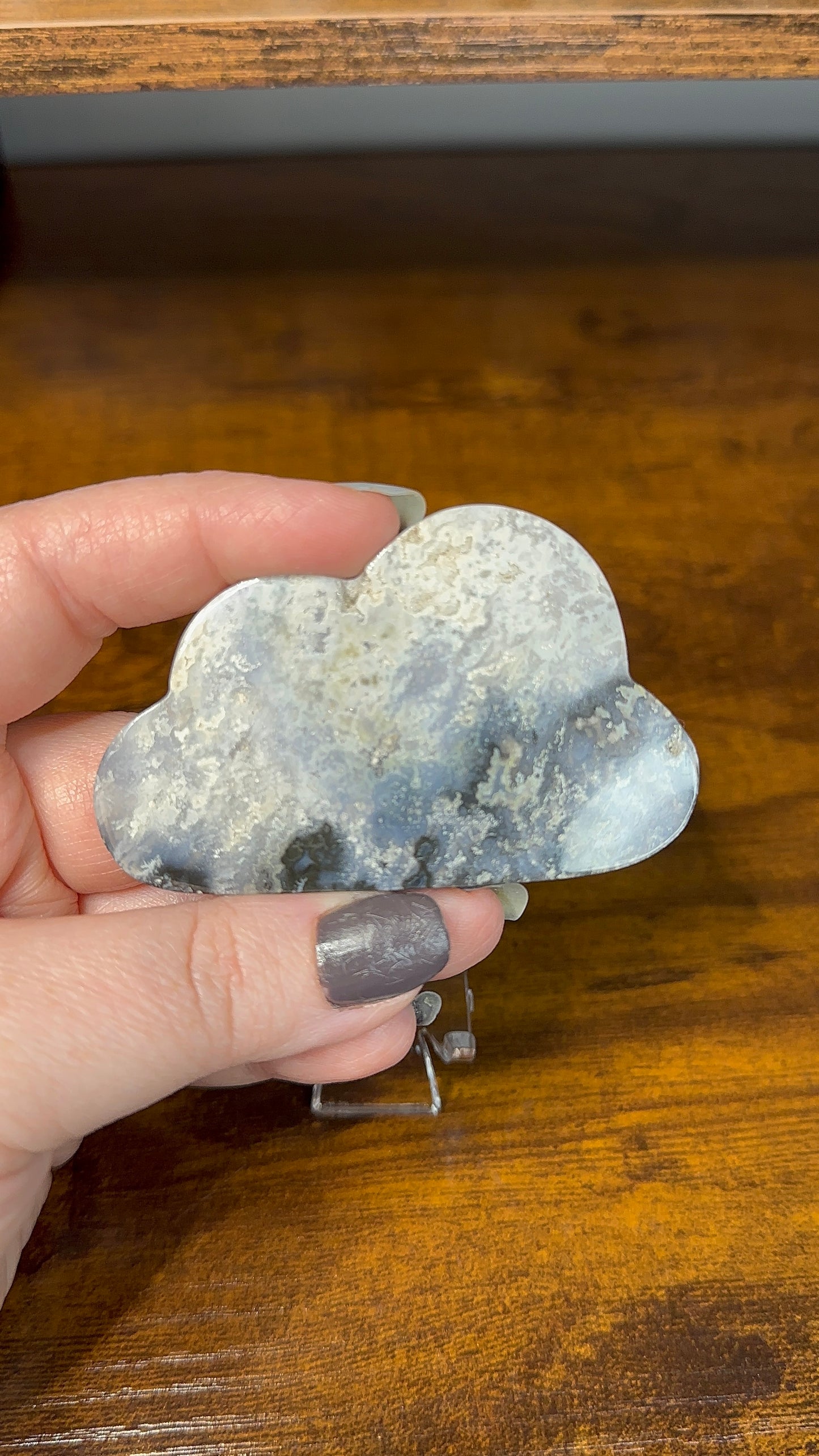 Blue Plume Agate Clouds