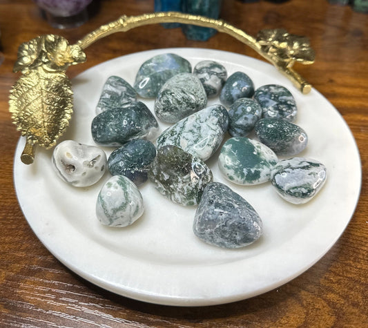 Moss Agate Tumbles