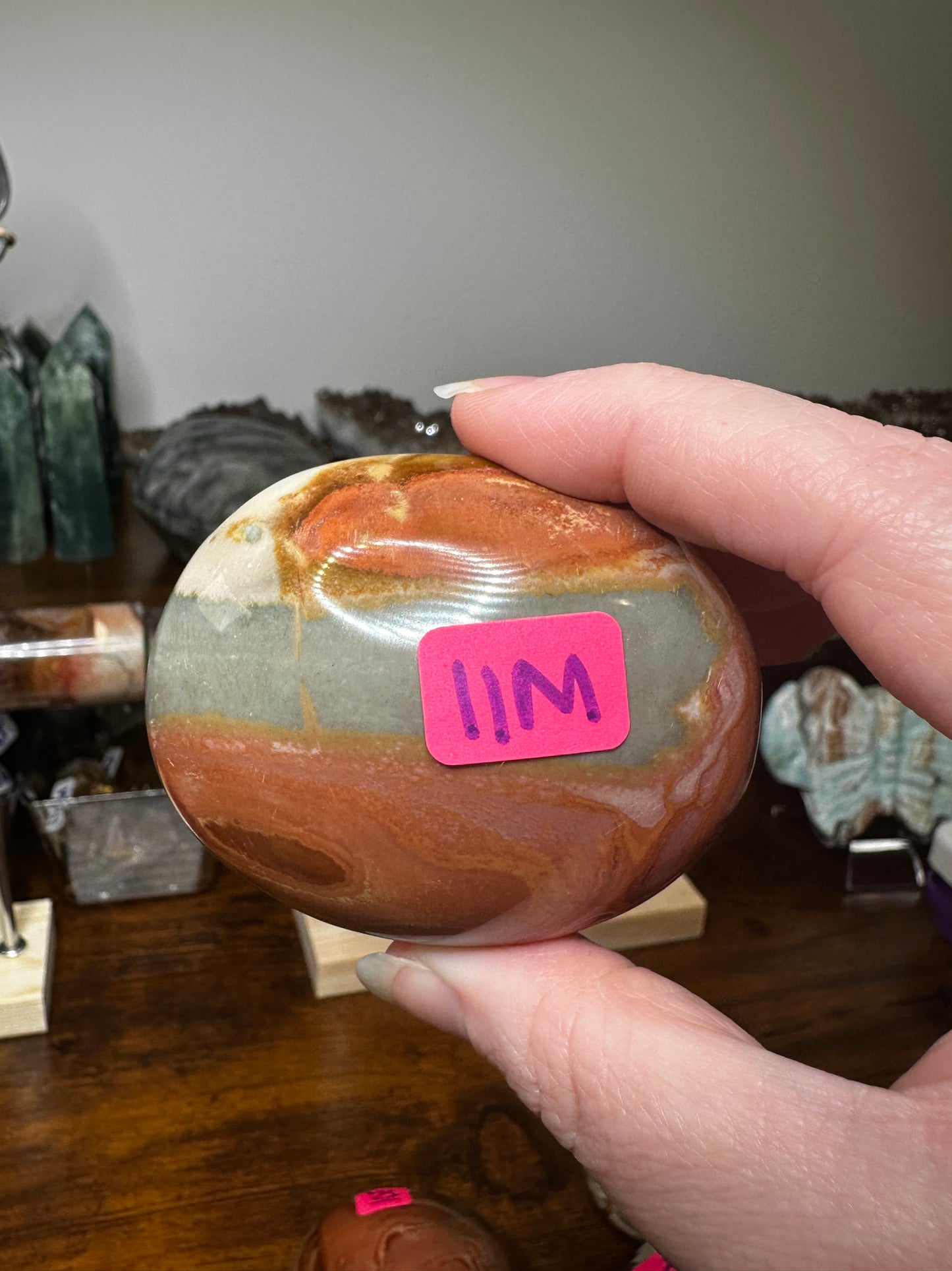 Polychrome Jasper Palm Stone