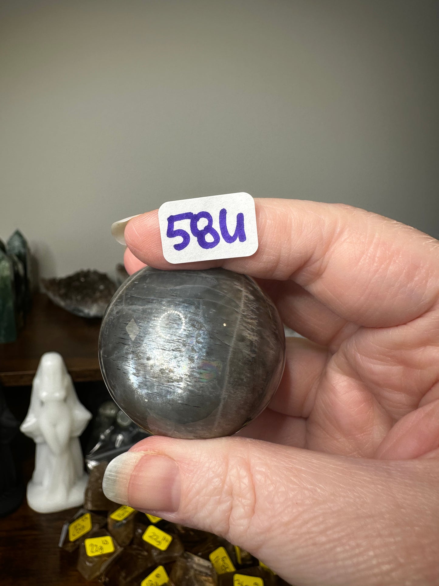 Black Moonstone Sunstone Sphere