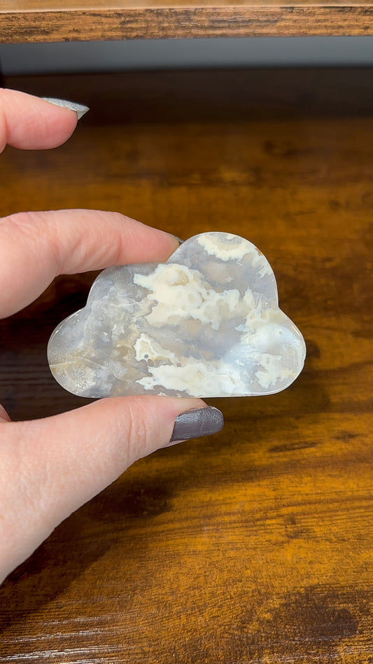 Blue Plume Agate Clouds