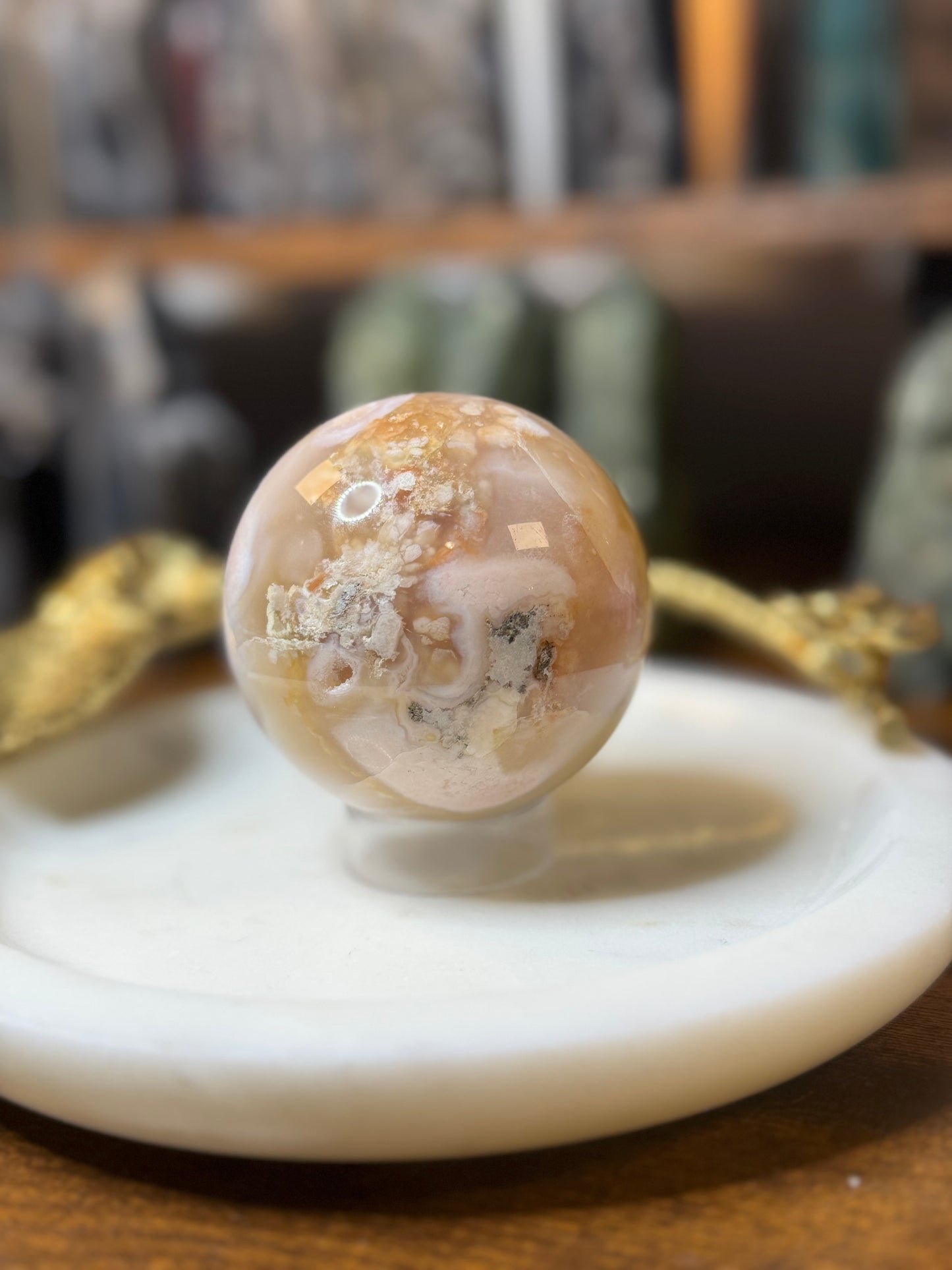 Flower Agate with Pink Amethyst