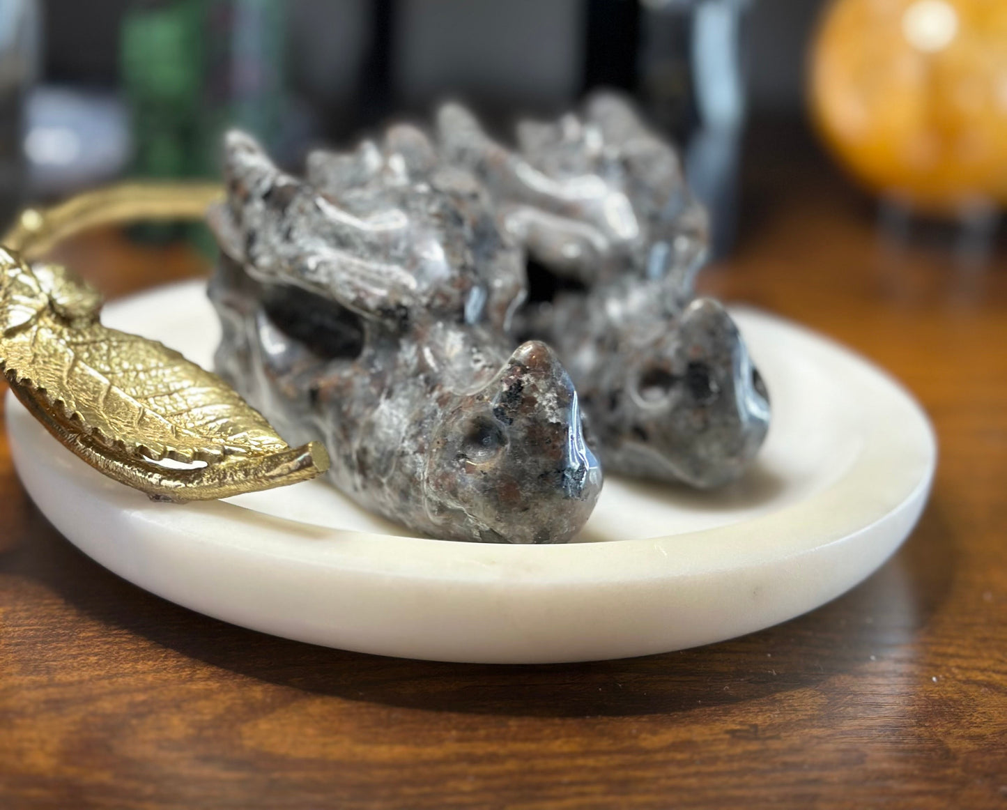 Yooperlite Dragon Head Carving