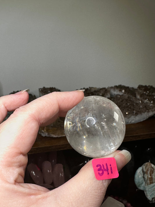 Clear Optical Calcite Sphere