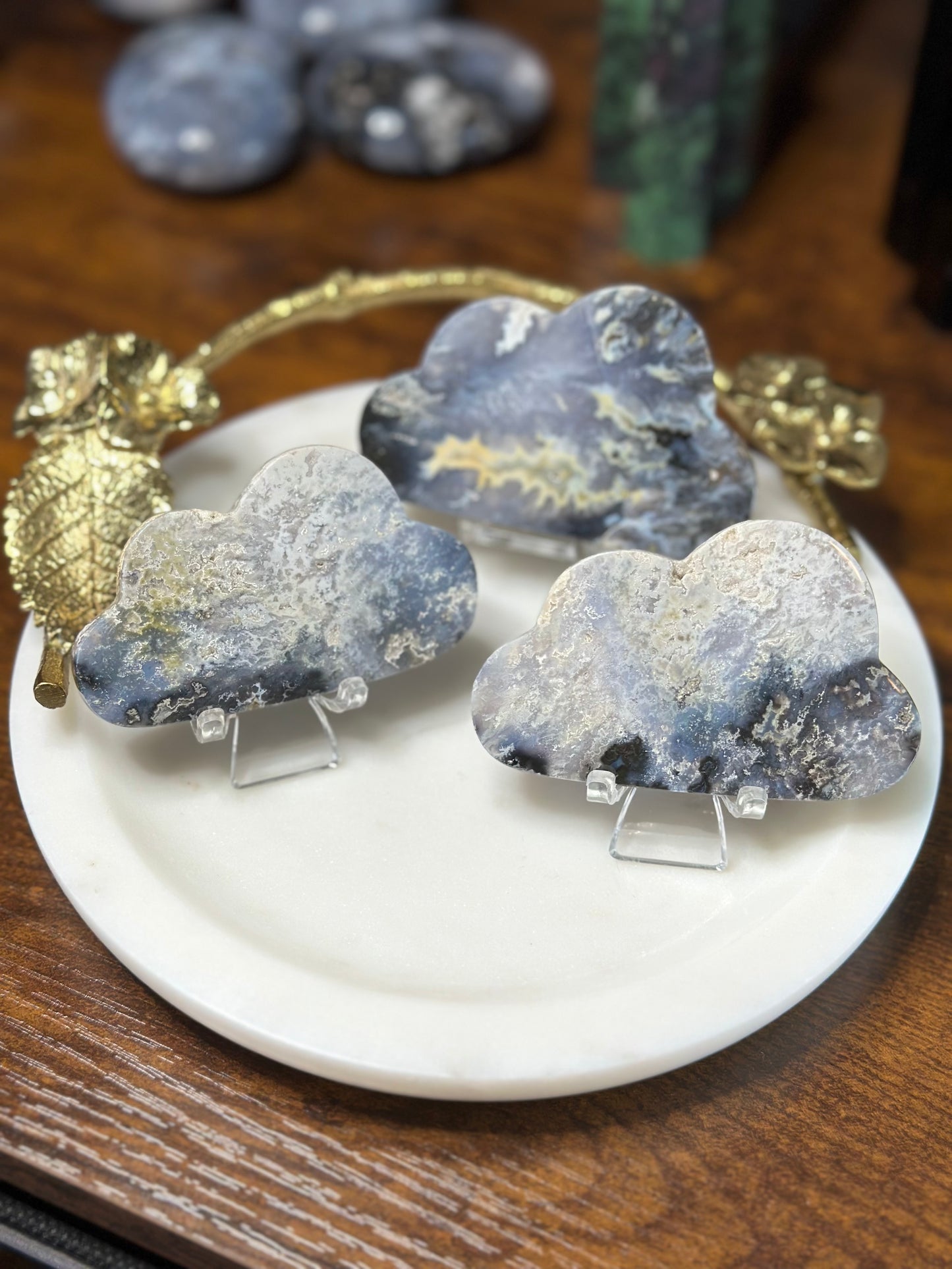 Blue Plume Agate Clouds