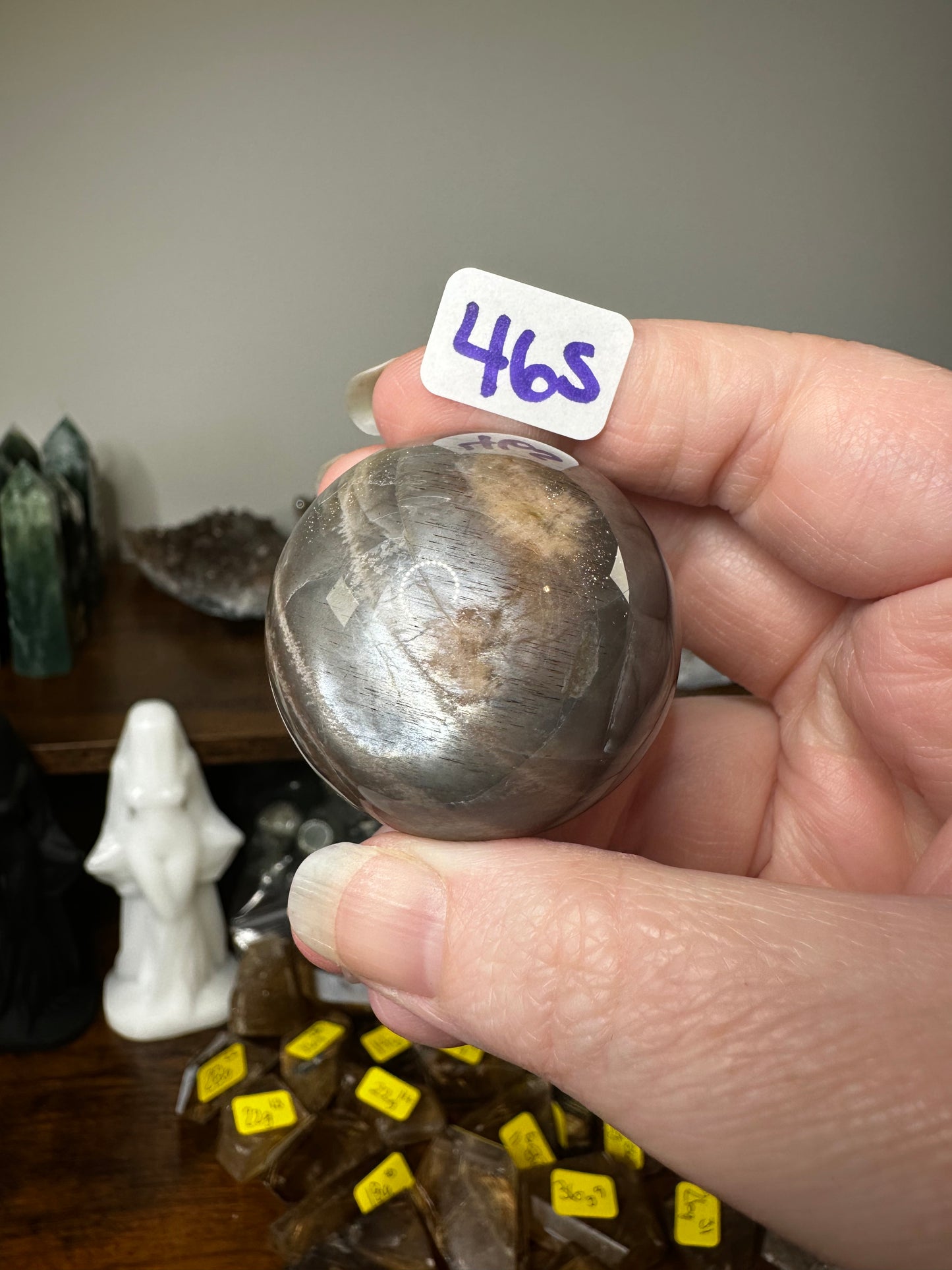 Black Moonstone Sunstone Sphere