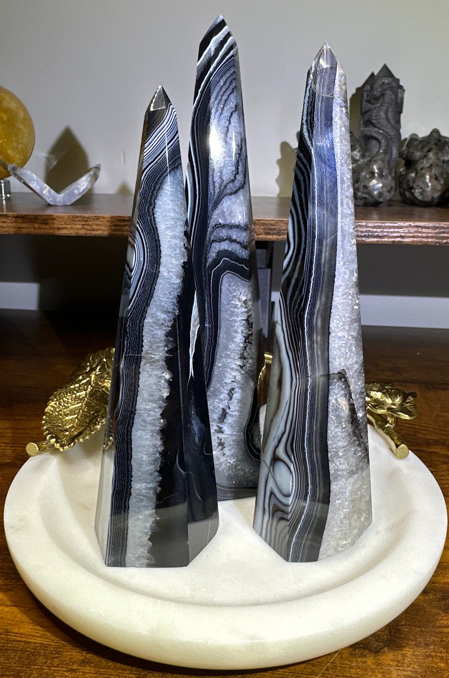 Black Agate Obelisk