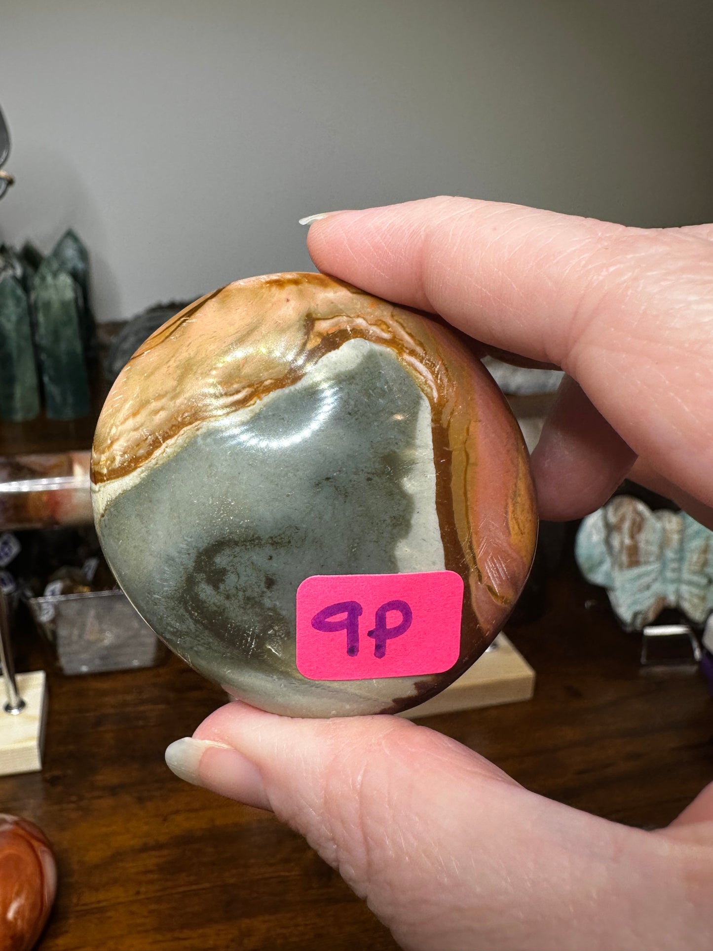 Polychrome Jasper Palm Stone