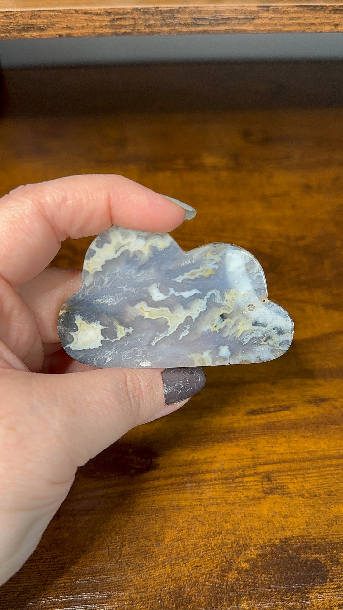 Blue Plume Agate Clouds