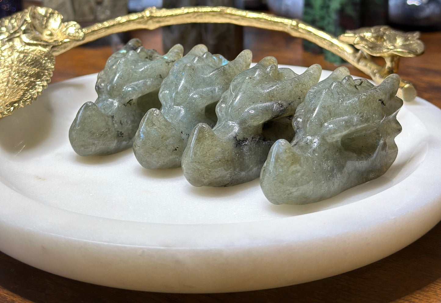 Labradorite Dragon Head