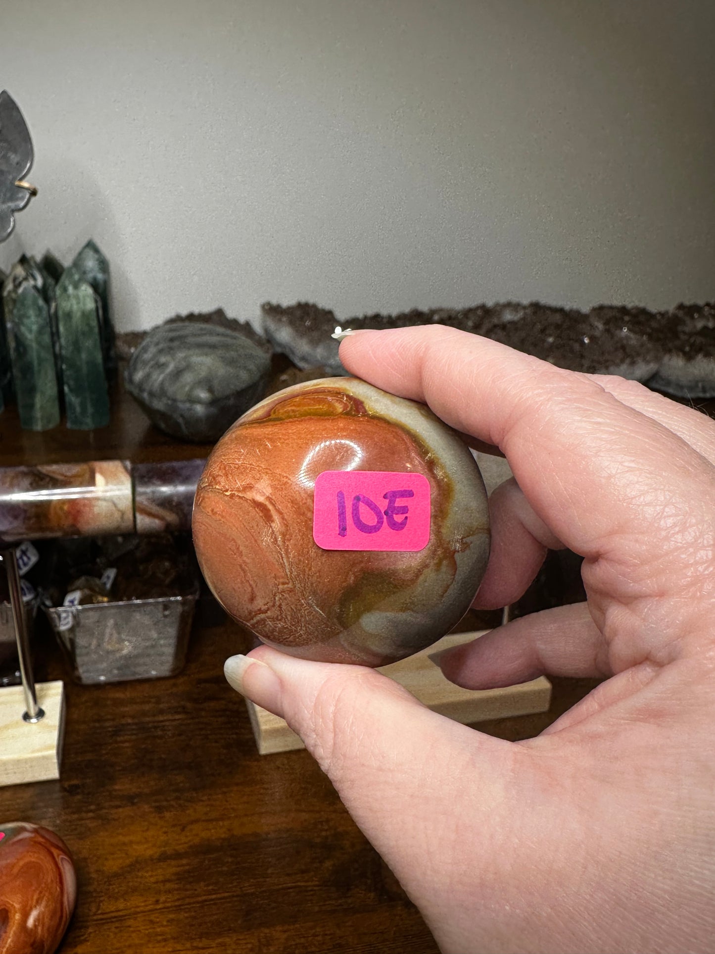Polychrome Jasper Palm Stone