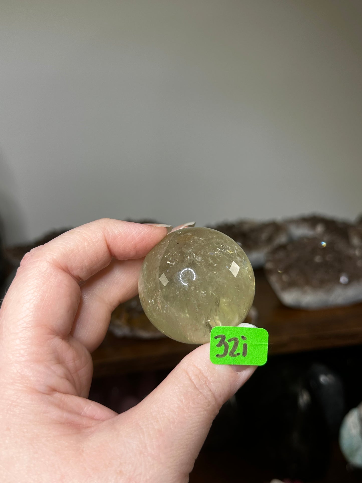 Yellow Optical Calcite Sphere