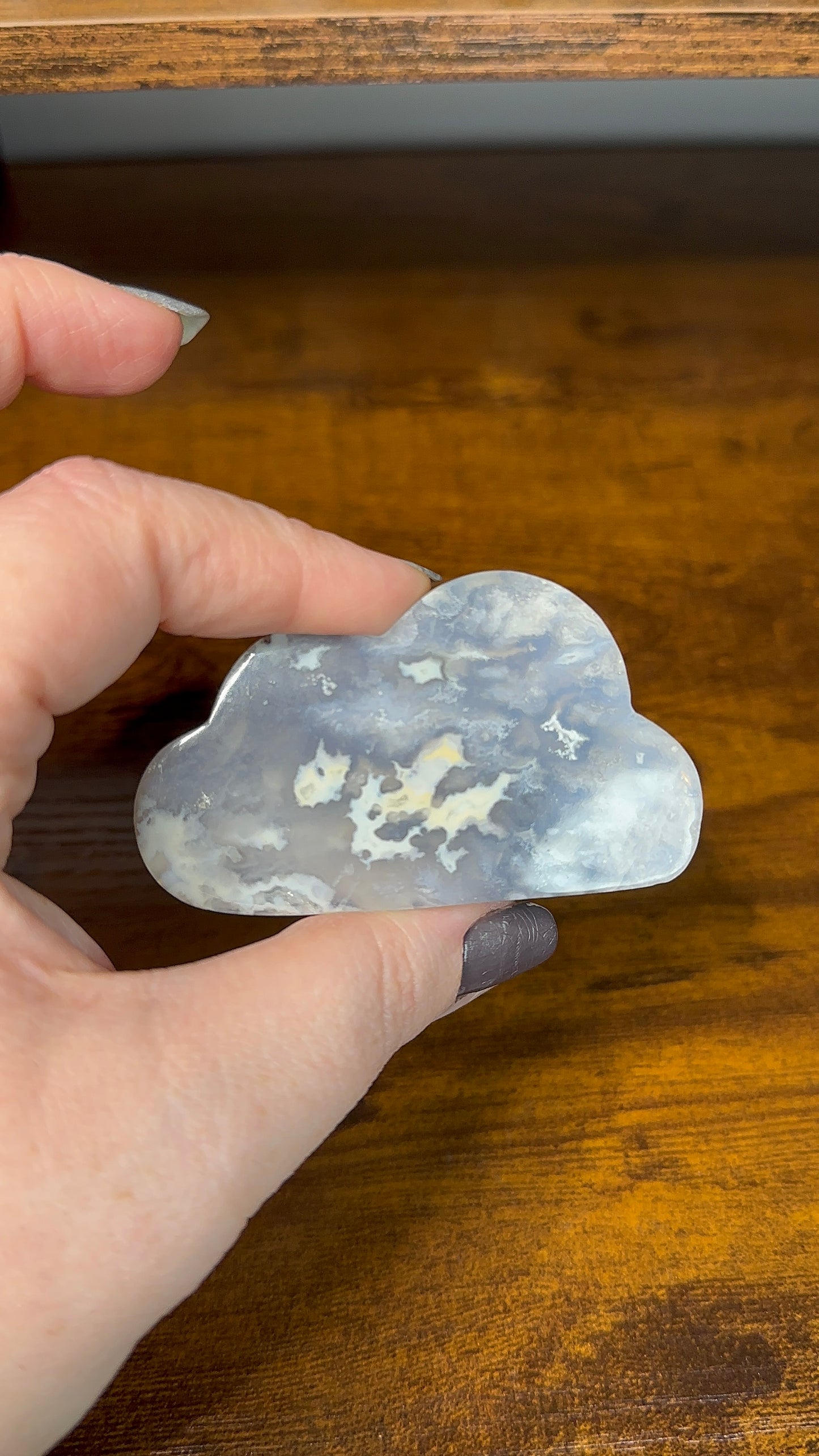 Blue Plume Agate Clouds