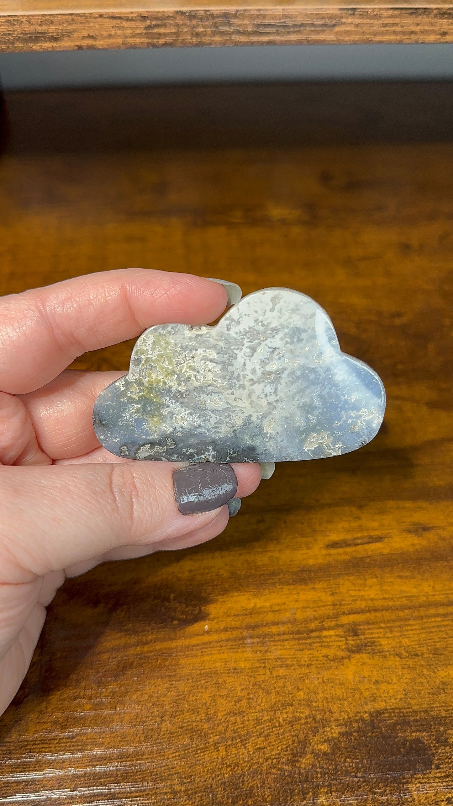 Blue Plume Agate Clouds