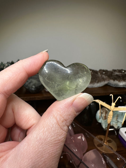 Green Fluorite Heart